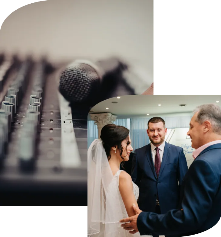 Wedding ceremony with a discreet sound system